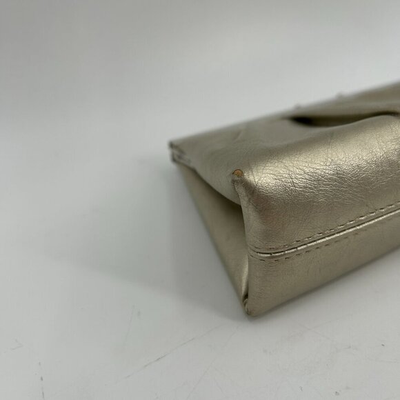 GUNNE SAX Vintage Gold Metallic Pleated Small Hand Clutch Purse - Picture 7 of 13